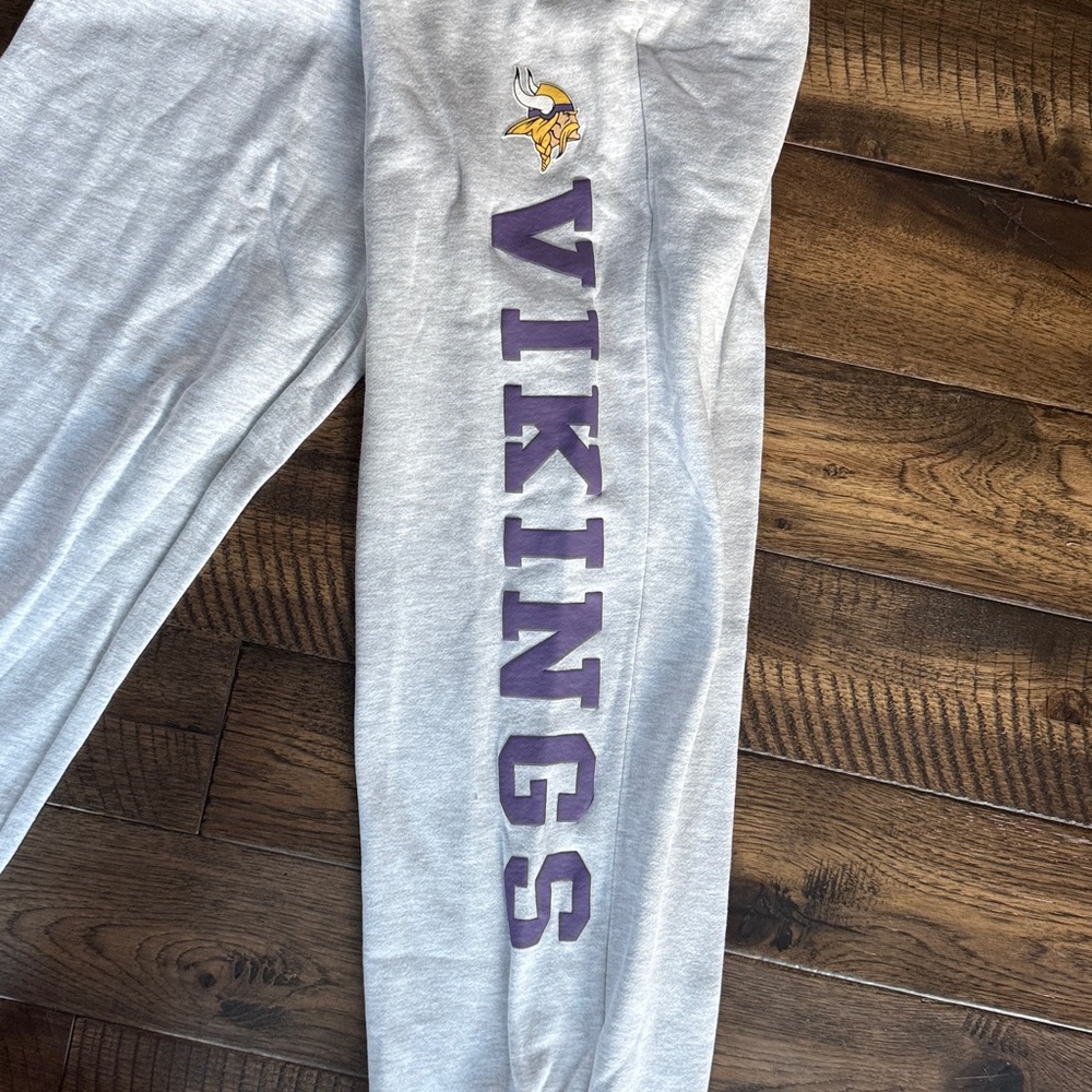 ‘47 brand NFL Minnesota Vikings NWT Women’s grey sweatpants L - Picture 7 of 8